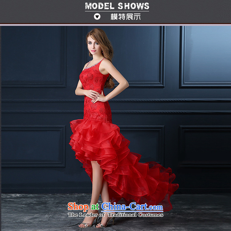 Ferrara bride lace bows services shoulder back water drilling evening dresses long summer and fall of 2015 New V-Neck video thin pregnant women high moderator waist dress red red XL Photo, prices, brand platters! The elections are supplied in the national character of distribution, so action, buy now enjoy more preferential! As soon as possible.