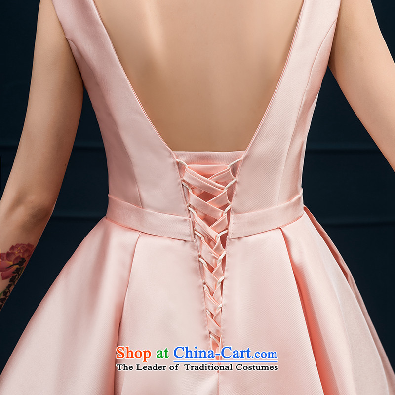 Rain-sang yi bridesmaid dresses autumn 2015 new Korean shoulders short of marriages will dress LF227 dinner drink meat pink XL, rain-sang Yi shopping on the Internet has been pressed.