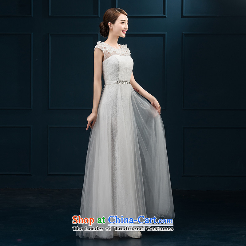 Rain Coat 2015 autumn is the new Korean shoulders and sexy long bridesmaid dresses marriages dinner will dress LF228 white S, rain-sang Yi shopping on the Internet has been pressed.