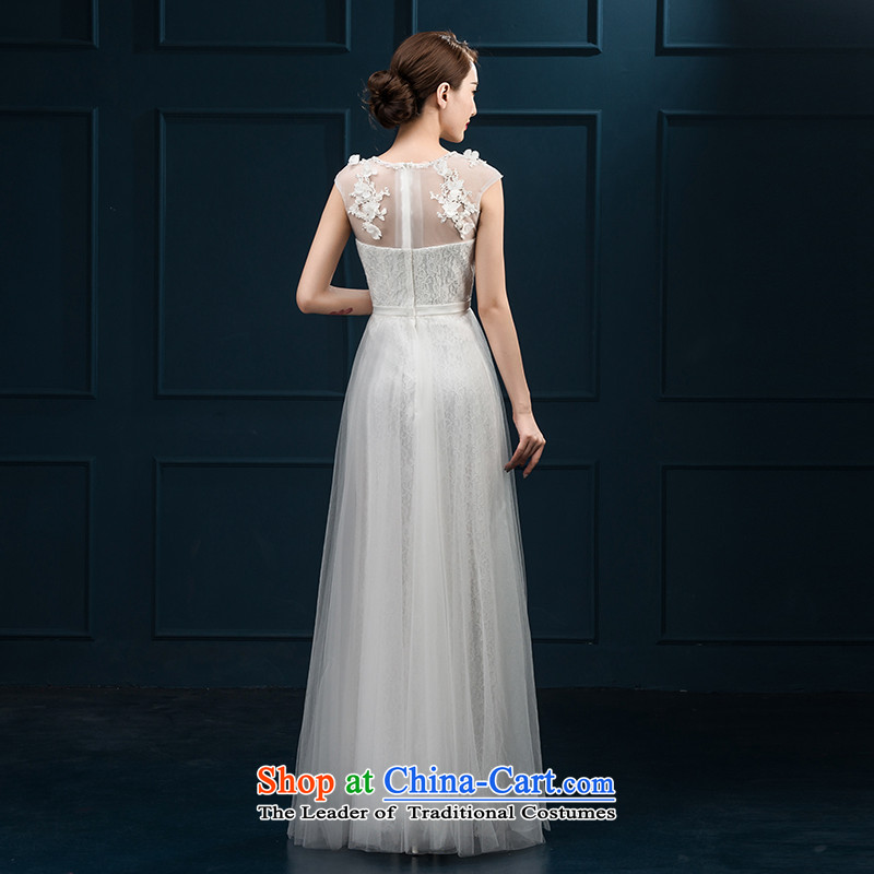 Rain Coat 2015 autumn is the new Korean shoulders and sexy long bridesmaid dresses marriages dinner will dress LF228 white S, rain-sang Yi shopping on the Internet has been pressed.