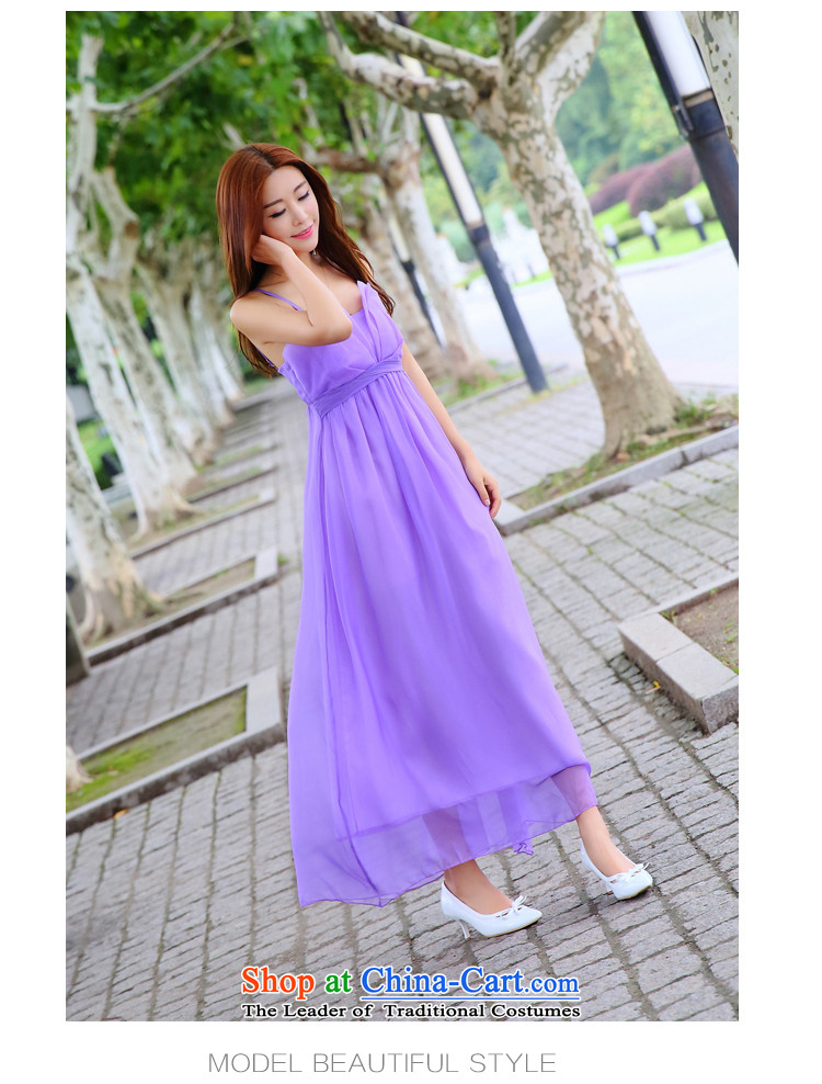 No. of 2015 bridesmaid sister dress dresses retro gliding temperament goddess long skirt sin purple L picture, prices, brand platters! The elections are supplied in the national character of distribution, so action, buy now enjoy more preferential! As soon as possible.