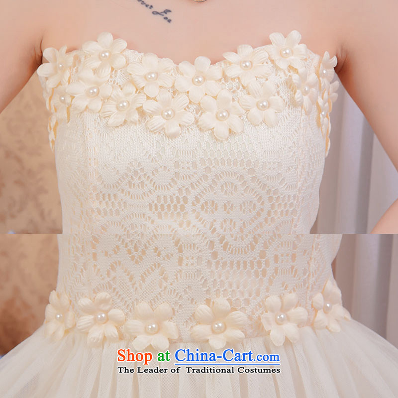 No. of 2015 bridesmaid Dress Short, lace small dress sister skirt bows dress code, apricot are products of (pzpzquality) , , , shopping on the Internet
