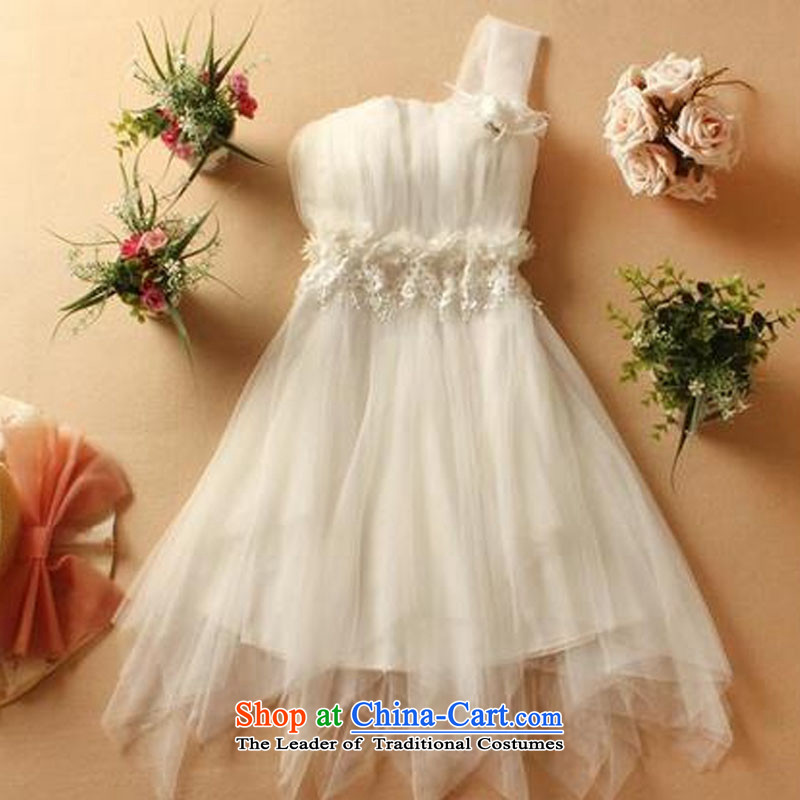 Andro ya 2015 shoulder under the flower of the short, bon bon small dress sister bridesmaid mission dress small moderator dress code, apricot are Louis oder nga (LOUIS.AODEYA) , , , shopping on the Internet