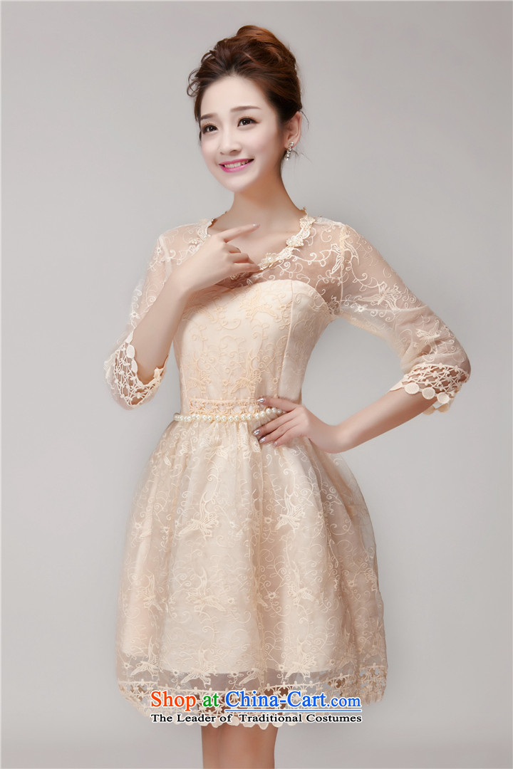 The status of the Staple Pearl Sau San Princess 2015 skirt dress champagne color and chest bridesmaid sister small white dresses services are code picture, prices, brand platters! The elections are supplied in the national character of distribution, so action, buy now enjoy more preferential! As soon as possible.