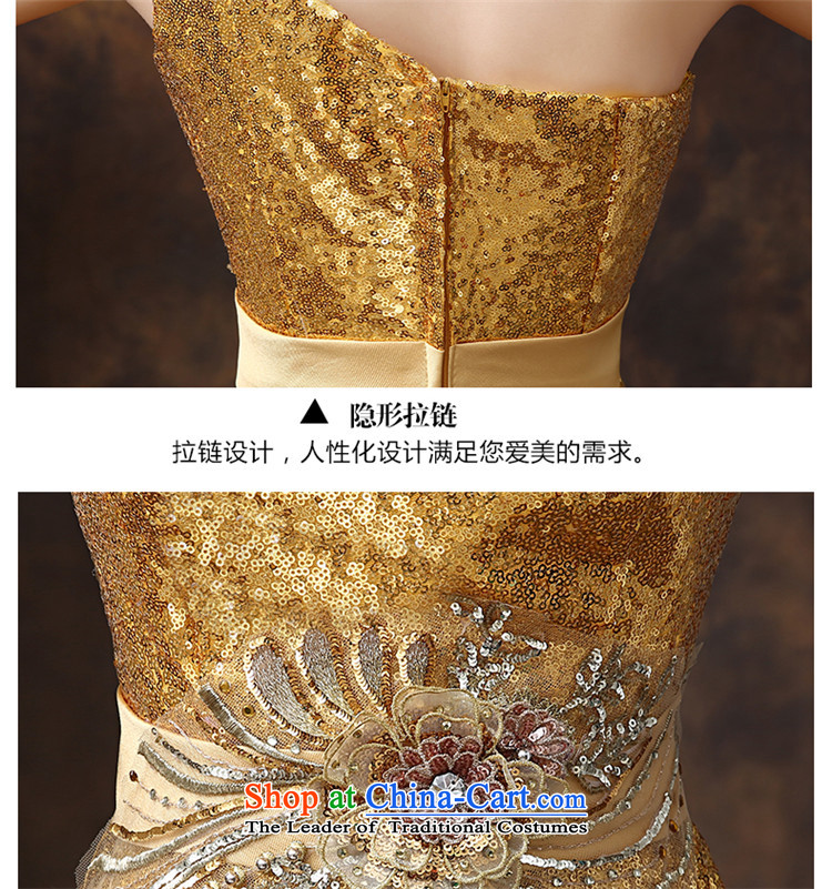      Toasting Champagne Services 2015 new HUNNZ stylish Korean single shoulder length) Bride wedding dress bridesmaid services Champagne Gold S picture, prices, brand platters! The elections are supplied in the national character of distribution, so action, buy now enjoy more preferential! As soon as possible.