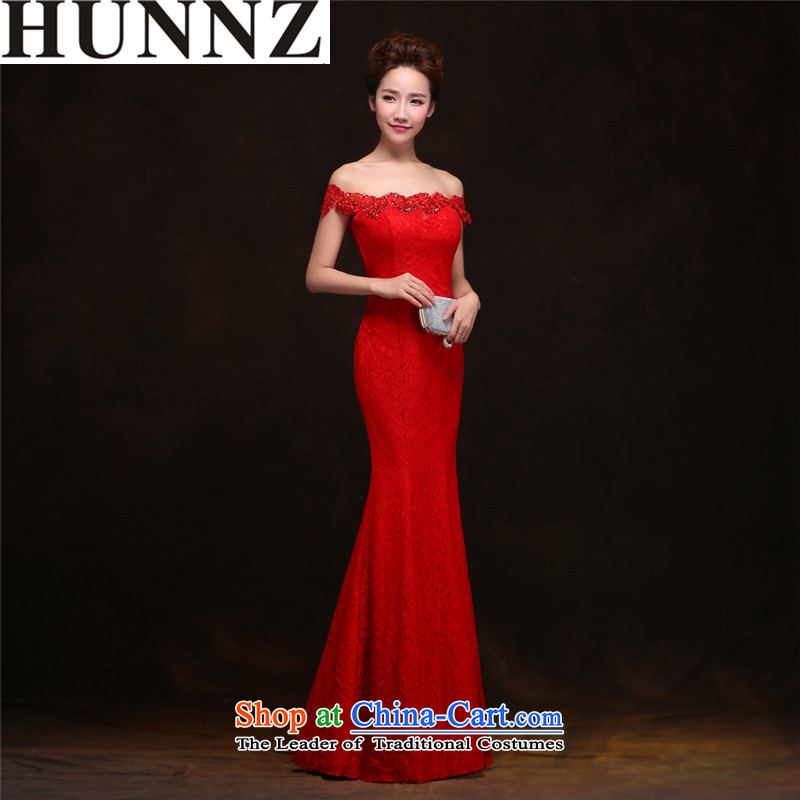        Toasting champagne HANNIZI Services 2015 new spring and summer Korean fashion bride wedding dress banquet evening dresses red L,HUNNZ,,, shopping on the Internet