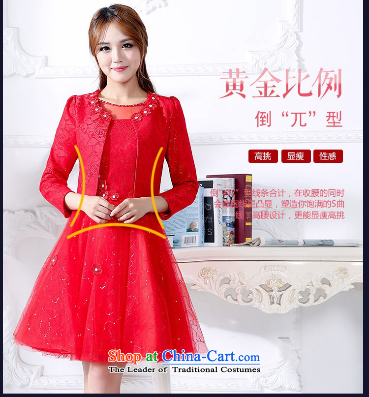 The 2015 autumn and winter Ms. new large red two kits in long bridal dresses bon bon skirt thin dress Sau San video banquet service will serve a drink 1 red L picture, prices, brand platters! The elections are supplied in the national character of distribution, so action, buy now enjoy more preferential! As soon as possible.