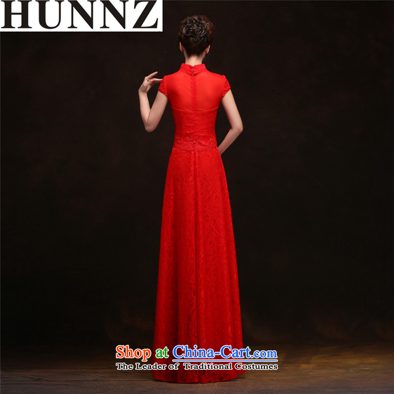 The spring and summer of 2015 New HUNNZ, Korean brides stylish wedding dress long banquet dinner dress red M,HUNNZ,,, shopping on the Internet