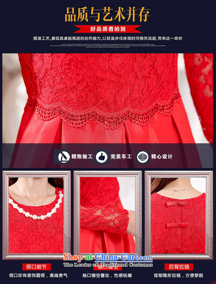 2015 Autumn and Winter Ms. new large red bridal dresses evening dresses bon bon skirt lace hook flower bows to Sau San video thin bridesmaid wedding dresses services 1 RED M Snapshot Photo, prices, brand platters! The elections are supplied in the national character of distribution, so action, buy now enjoy more preferential! As soon as possible.
