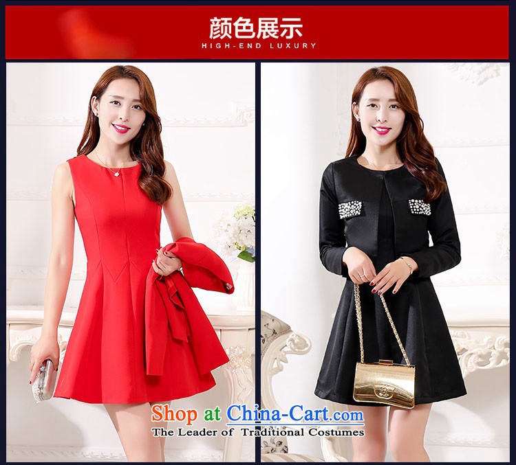 2015 Autumn and Winter Ms. new large red two kits bridal dresses Sau San video thin banquet dress jacket bride evening dresses skirts bride bows 1 black XL picture services, prices, brand platters! The elections are supplied in the national character of distribution, so action, buy now enjoy more preferential! As soon as possible.