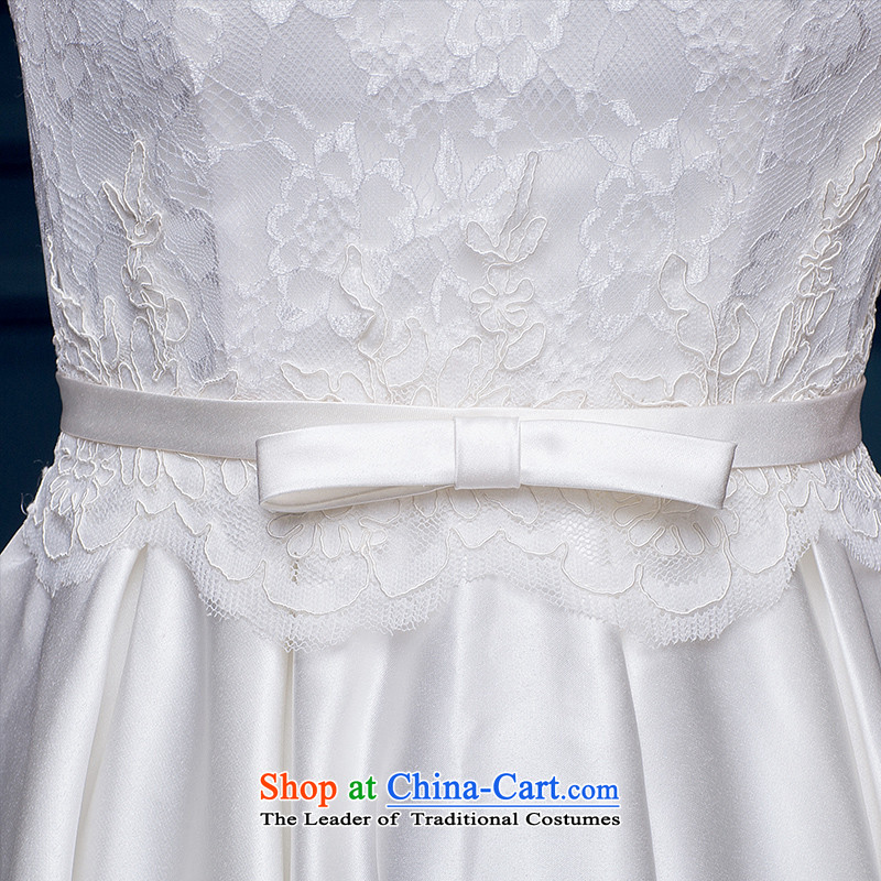 2015 Long one HUNNZ field Korean short, shoulder bridal dresses bows services bridesmaid services white, white S,HUNNZ,,, shopping on the Internet