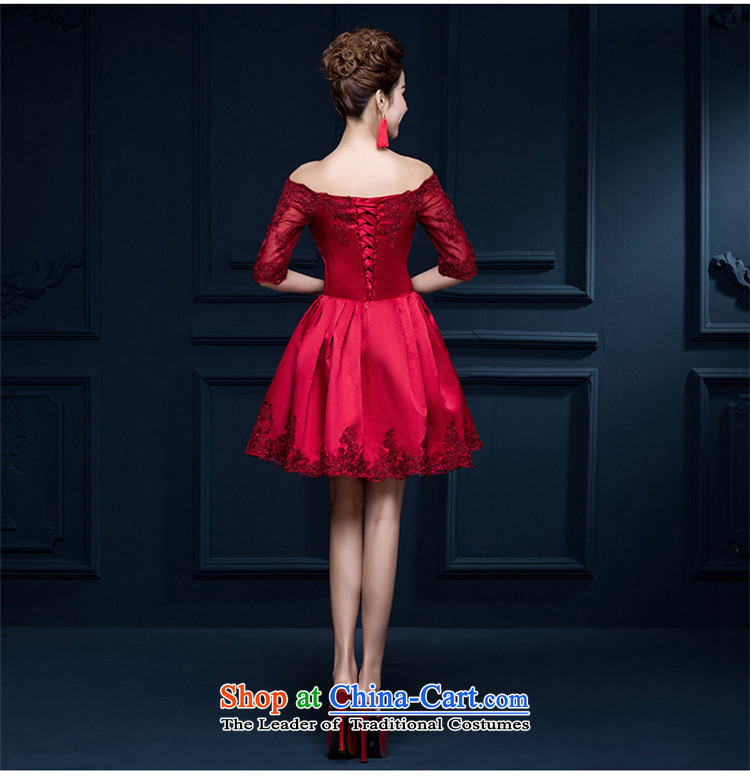 2015 Korean integrated HUNNZ WITH SHORT SLEEVES) Bride wedding dress banquet evening dresses bows serving wine red L picture, prices, brand platters! The elections are supplied in the national character of distribution, so action, buy now enjoy more preferential! As soon as possible.