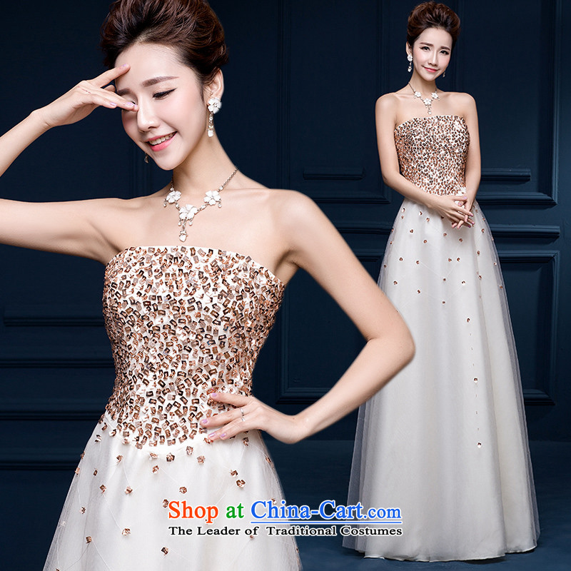 2015 Long dresses HUNNZ wiping the chest of fashionable dresses banquet bows Service Bridal evening dress white XXL,HUNNZ,,, shopping on the Internet