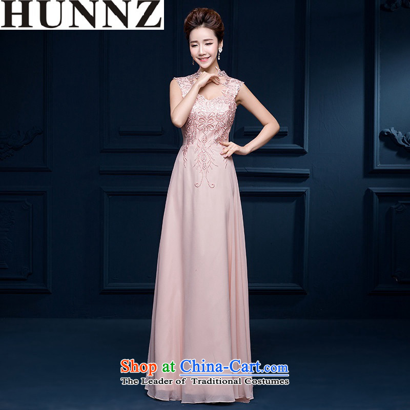 2015 Long dresses HUNNZ sexy bride wedding dress evening dresses bows bridesmaid services-Yuk-pink XL,HUNNZ,,, shopping on the Internet