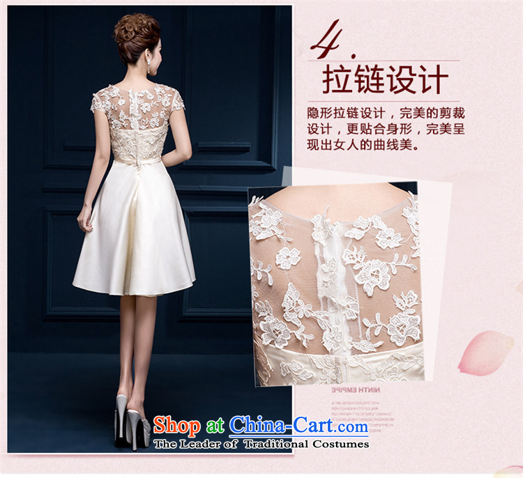 2015 Korean style of HUNNZ shoulder short) Bride field bows service banquet evening dresses bridesmaid serving champagne color XL Photo, prices, brand platters! The elections are supplied in the national character of distribution, so action, buy now enjoy more preferential! As soon as possible.