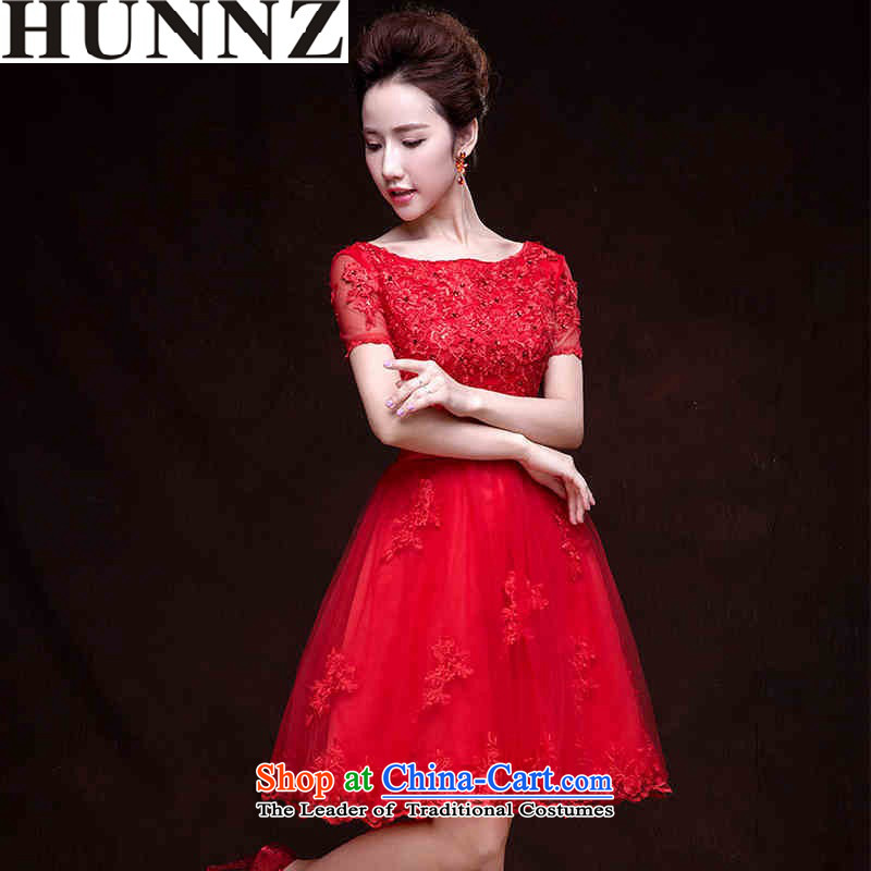     Toasting champagne HUNNZ Services 2015 new spring and summer Korean brides wedding dress strap evening dress small red dress XL,HUNNZ,,, shopping on the Internet