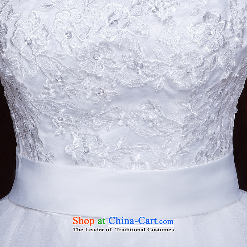 The Word 2015 HUNNZ Korean short, shoulder strap stylish wedding dress bows Service Bridal white XXL,HUNNZ,,, shopping on the Internet