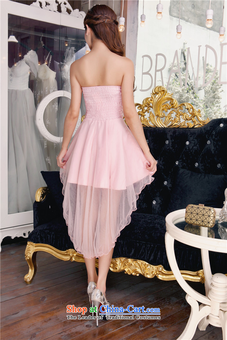The status of the 2015 Fish people bridesmaid sister mission dress bare shoulders and stylish lace temperament Sau San booking pearl pink dresses are code picture, prices, brand platters! The elections are supplied in the national character of distribution, so action, buy now enjoy more preferential! As soon as possible.