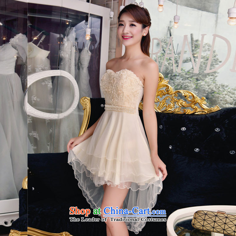 The status of the 2015 Fish people bridesmaid sister mission dress bare shoulders and stylish lace temperament Sau San booking pearl pink dresses, products will take (pzpzquality) , , , shopping on the Internet