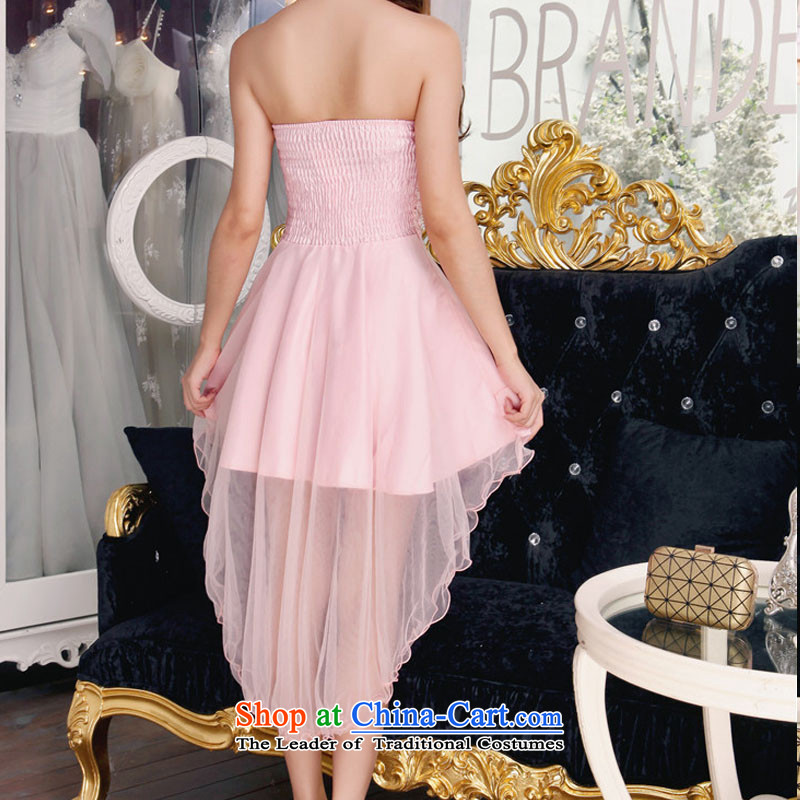 The status of the 2015 Fish people bridesmaid sister mission dress bare shoulders and stylish lace temperament Sau San booking pearl pink dresses, products will take (pzpzquality) , , , shopping on the Internet