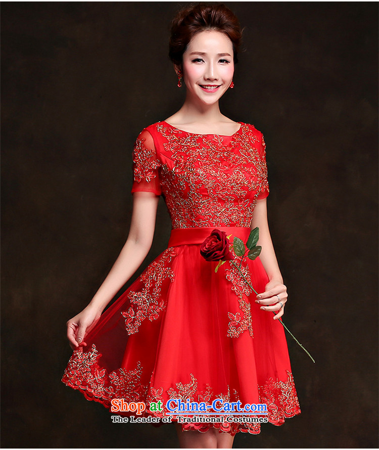 2015 Short of Korea HUNNZ word-shoulder banquet evening dresses bride dress lace straps lace short, XXL picture, prices, brand platters! The elections are supplied in the national character of distribution, so action, buy now enjoy more preferential! As soon as possible.