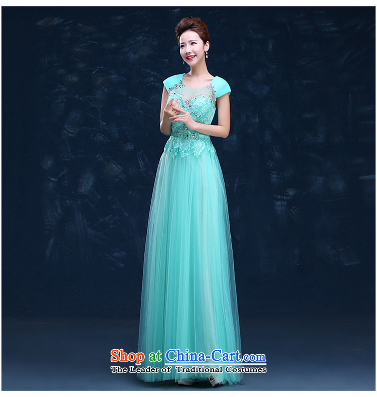 2015 Long sleek HUNNZ slotted shoulder solid color new spring and summer wedding dress bows Service Bridal Blue ice S picture, prices, brand platters! The elections are supplied in the national character of distribution, so action, buy now enjoy more preferential! As soon as possible.