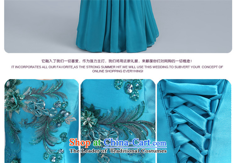 2015 Long retro HUNNZ bride wedding dress banquet dinner dress uniform larger women toasting champagne blue lagoon XXL picture, prices, brand platters! The elections are supplied in the national character of distribution, so action, buy now enjoy more preferential! As soon as possible.