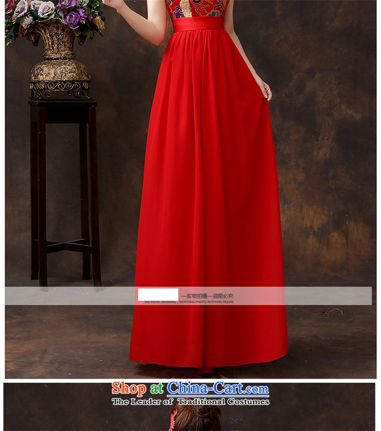 2015 Long dresses HUNNZ retro solid color bride wedding dress evening dresses bows bridesmaid Services Services Red M picture, prices, brand platters! The elections are supplied in the national character of distribution, so action, buy now enjoy more preferential! As soon as possible.