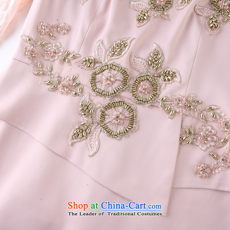 The OSCE Poetry Film 2015 new female 7 Wipe cuff chest for banquet night replacing the door onto dress bridesmaid to marry heavy industry for the Pearl River Delta embroidered bride bows to the skirt pink S, Europe (oushiying poem) , , , shopping on the Internet