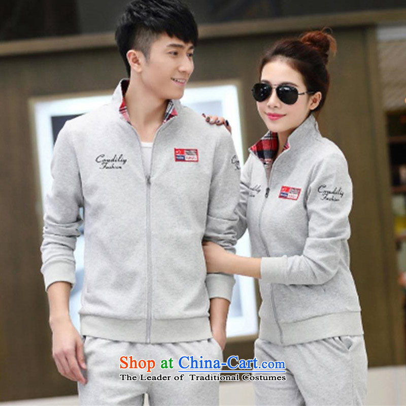 Pak Fuk figure in spring and autumn 2015 couples sweater collar Sports wear long-sleeved Korean Cardigan leisure wears the Taliban Students on Services Service Pack Blue XXL, BAIFUTU Pak Fuk figure () , , , shopping on the Internet