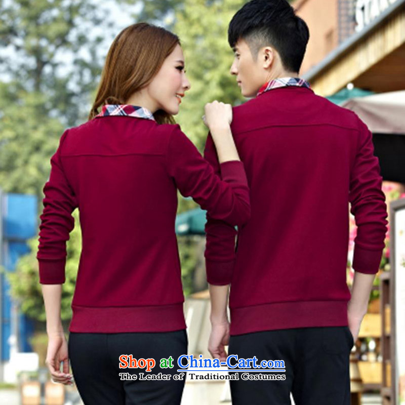 Pak Fuk figure in spring and autumn 2015 couples sweater collar Sports wear long-sleeved Korean Cardigan leisure wears the Taliban Students on Services Service Pack Blue XXL, BAIFUTU Pak Fuk figure () , , , shopping on the Internet