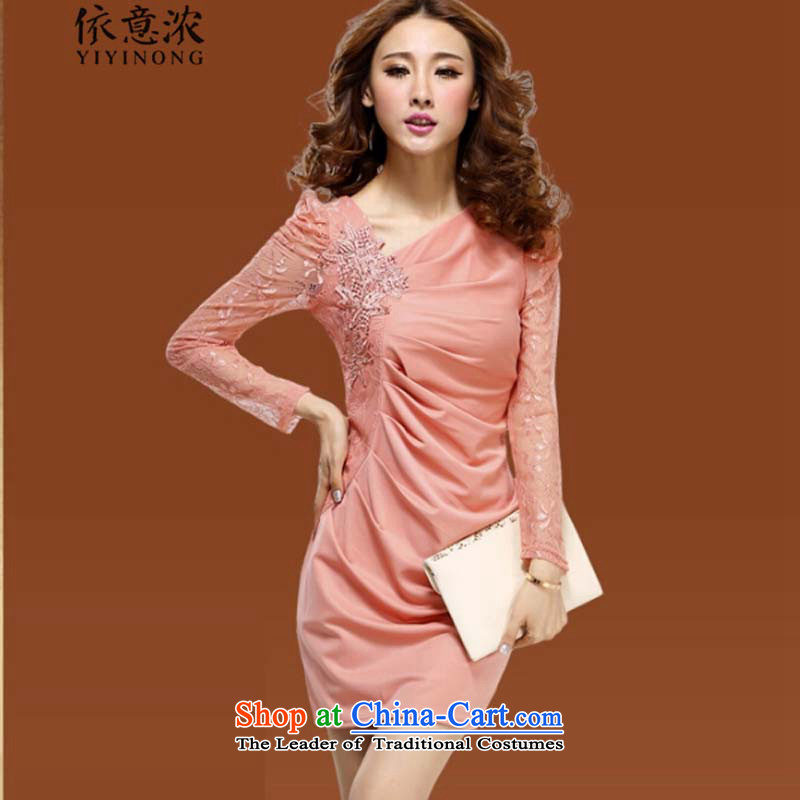 In accordance with the meaning strong  women's autumn 6219#2015 bride skirt bows to skirt dress lace cuff dresses are, in accordance with the Code Red to enrichment (YIYINONG) , , , shopping on the Internet