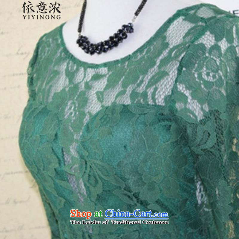 In accordance with the intention is thicker  36345 2015 spring back engraving sexy beauty package and lace dresses dress according to the intended thick green M ( , , , ) YIYINONG shopping on the Internet