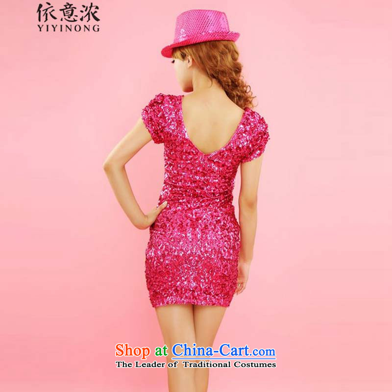 In accordance with the intention is thicker  DS nightclubs and on tight package chip performance dresses 09# dress code orange are intended, in accordance with the enrichment (YIYINONG) , , , shopping on the Internet