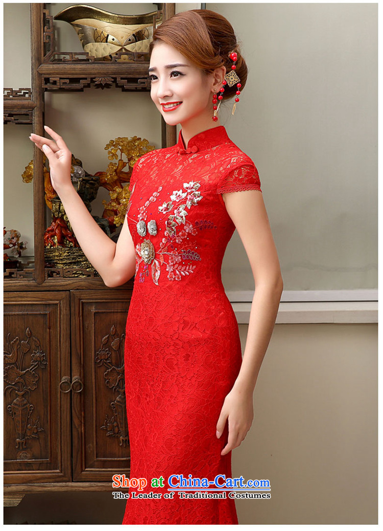 2015 Long retro HUNNZ embroidery saika bride wedding dress red banquet bows services RED M picture, prices, brand platters! The elections are supplied in the national character of distribution, so action, buy now enjoy more preferential! As soon as possible.