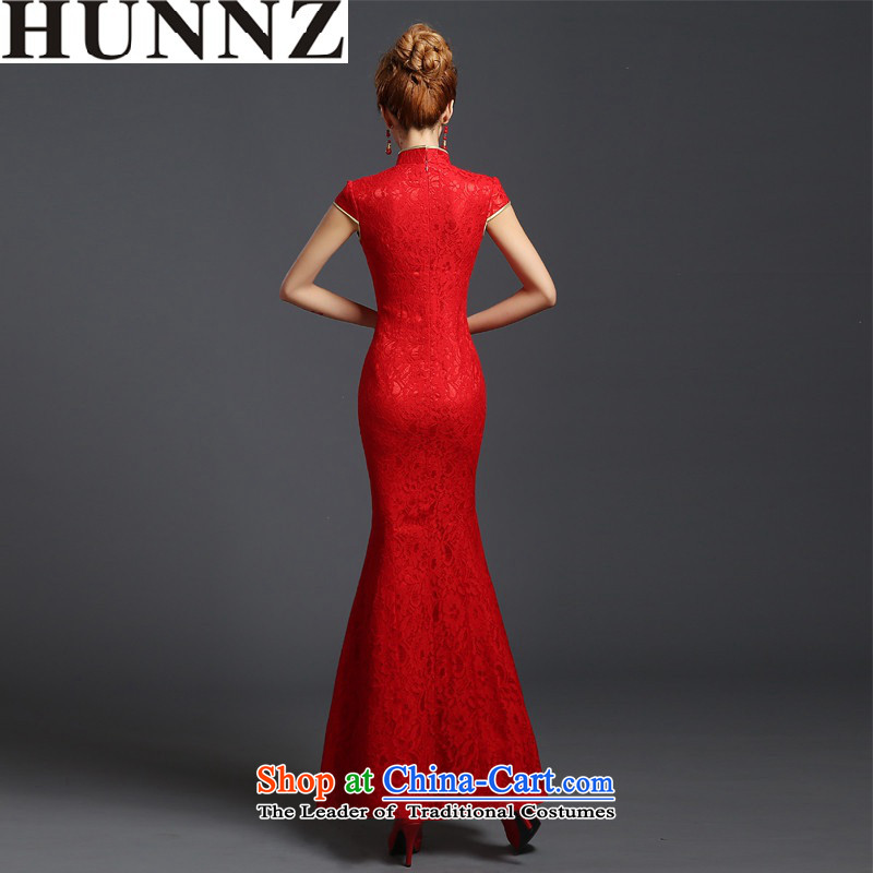 2015 Long dresses HUNNZ bows services bridesmaid services red chidori of ethnic bride wedding dress red L,HUNNZ,,, shopping on the Internet