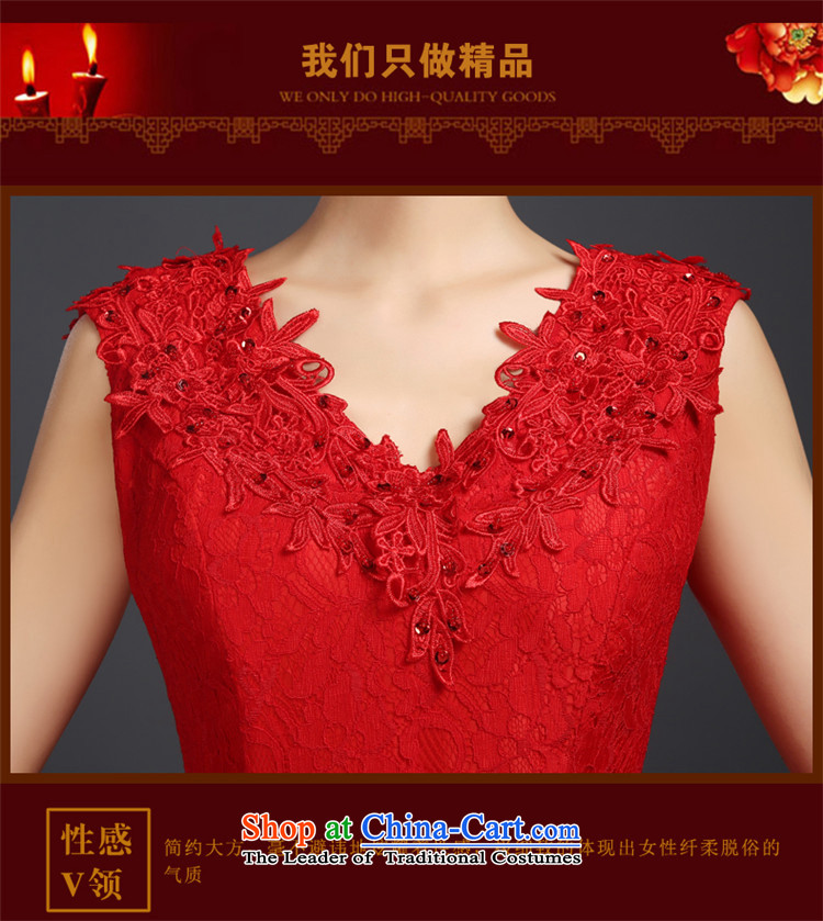      Toasting champagne HUNNZ services bridesmaid services 2015 Korean Sau San lace V-Neck long bride wedding dress evening dress RED M picture, prices, brand platters! The elections are supplied in the national character of distribution, so action, buy now enjoy more preferential! As soon as possible.