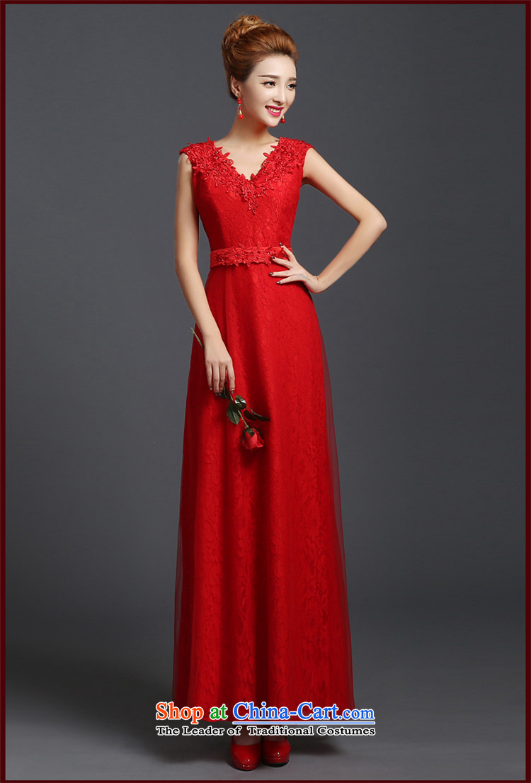      Toasting champagne HUNNZ services bridesmaid services 2015 Korean Sau San lace V-Neck long bride wedding dress evening dress RED M picture, prices, brand platters! The elections are supplied in the national character of distribution, so action, buy now enjoy more preferential! As soon as possible.