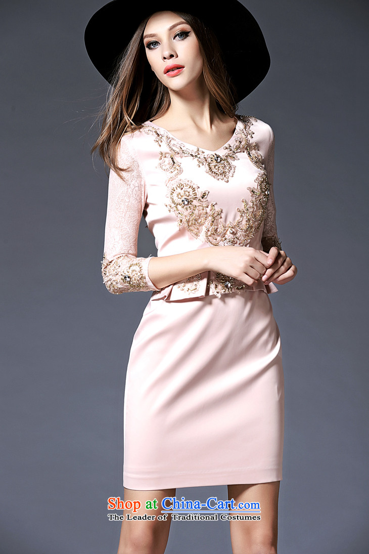 The OSCE Poetry Film 2015 new women's stylish 7 Sleeve V-dress skirt the door onto bridesmaid to marry heavy industry for the Pearl River Delta embroidered bride bows to the skirt white L picture, prices, brand platters! The elections are supplied in the national character of distribution, so action, buy now enjoy more preferential! As soon as possible.
