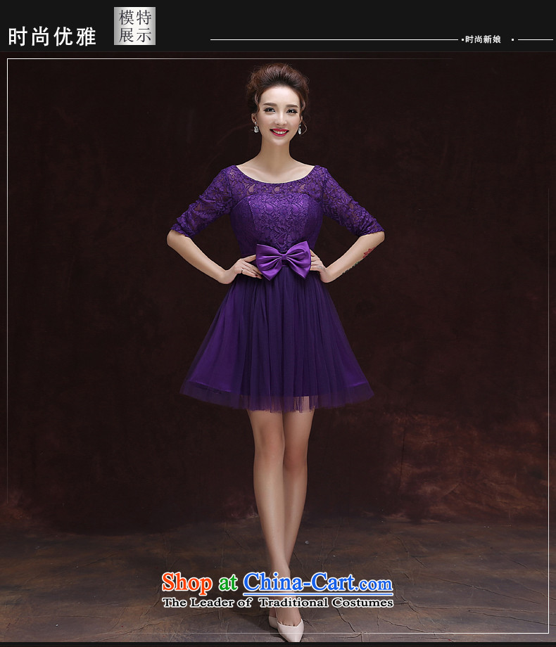Rain Coat 2015 autumn is new large graphics, bridal toasting champagne Short thin lace in serving the cuff sweet bridesmaid small dress LF208 PURPLE M picture, prices, brand platters! The elections are supplied in the national character of distribution, so action, buy now enjoy more preferential! As soon as possible.