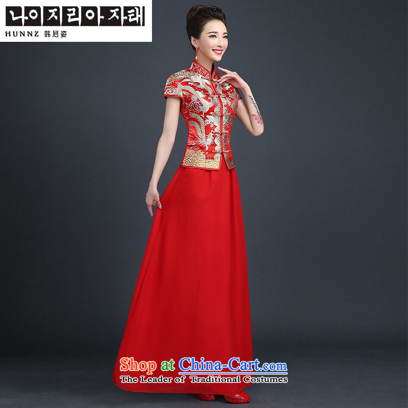 Hannizi 2015 stylish and simple large Sau San bride wedding dress bows services of ethnic Korean and colorful XXL, red (hannizi) , , , shopping on the Internet