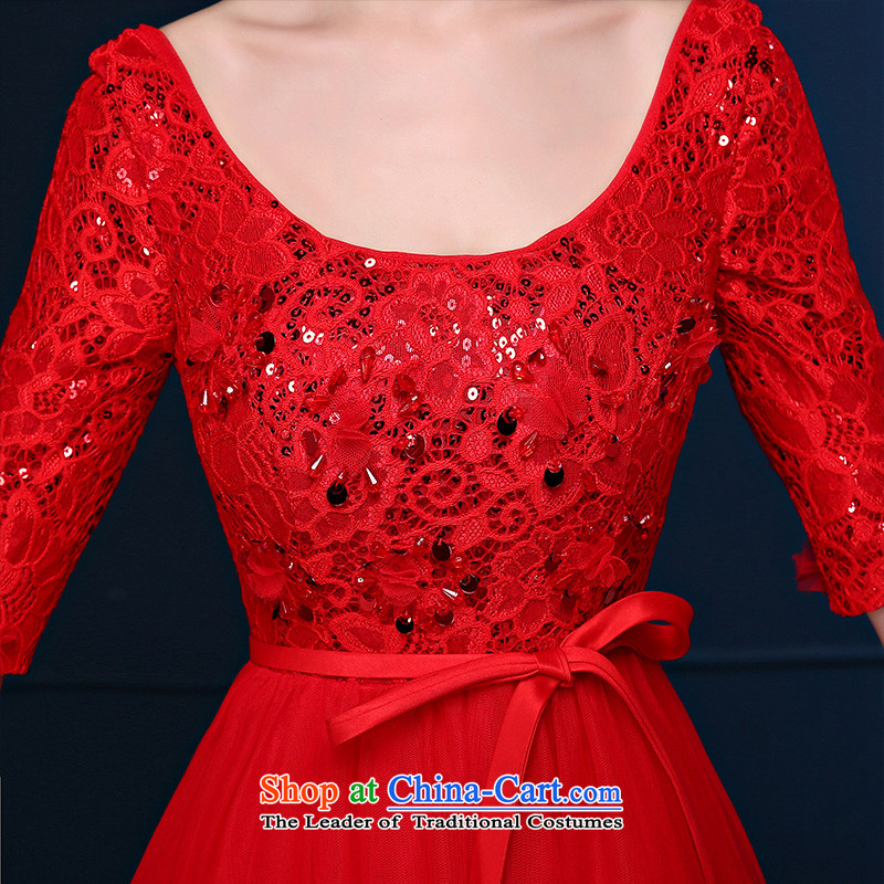 Embroidered bride 2015 autumn is by no means new 2 large shoulder Top Loin red long drink service bridal pregnant women dress red XXXL, banquet is embroidered bride shopping on the Internet has been pressed.