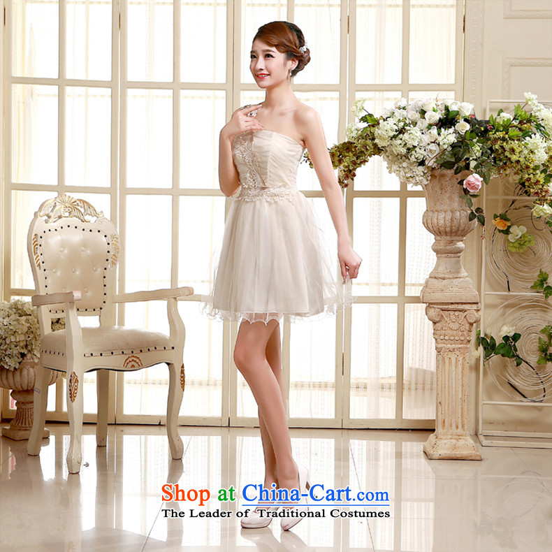 In accordance with the single shoulder dress Tianlun Songhe bridesmaid service of the small dining dress TW002 champagne color codes are (85-115 catty) Picture, prices, brand platters! The elections are supplied in the national character of distribution, so action, buy now enjoy more preferential! As soon as possible.