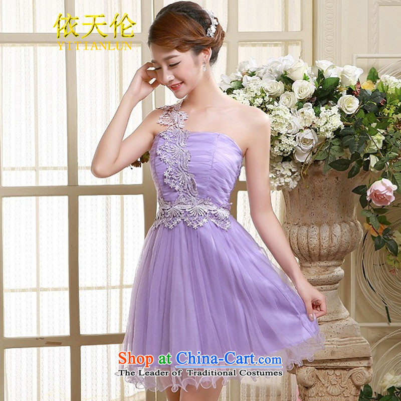 In accordance with the single shoulder dress Tianlun Songhe bridesmaid service of the small dining dress TW002 champagne color code (85-115 are catty) according to the affection of shopping on the Internet has been pressed.