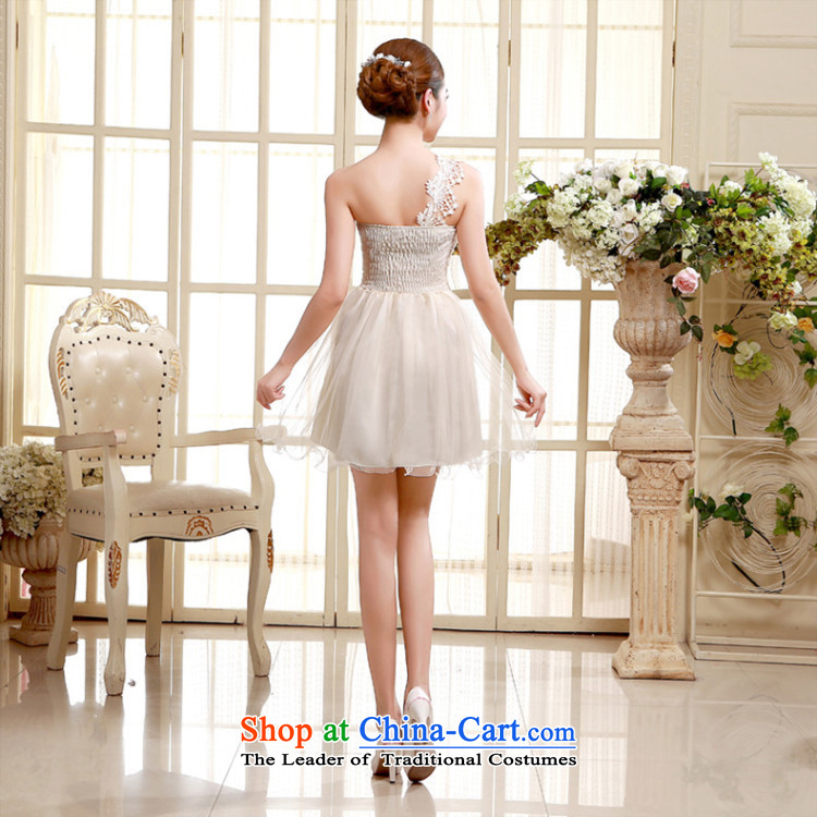 (LOUIS.AODEYA ODER) Single shoulder evening dresses bridesmaid Sau San service, sister small dress small dining dress code (85-115) champagne color are pictures, prices, brand platters! The elections are supplied in the national character of distribution, so action, buy now enjoy more preferential! As soon as possible.