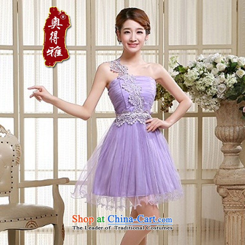 (LOUIS.AODEYA ODER) Single shoulder evening dresses bridesmaid Sau San service, sister small dress small dining dress code (85-115), champagne color are Louis oder nga (LOUIS.AODEYA) , , , shopping on the Internet