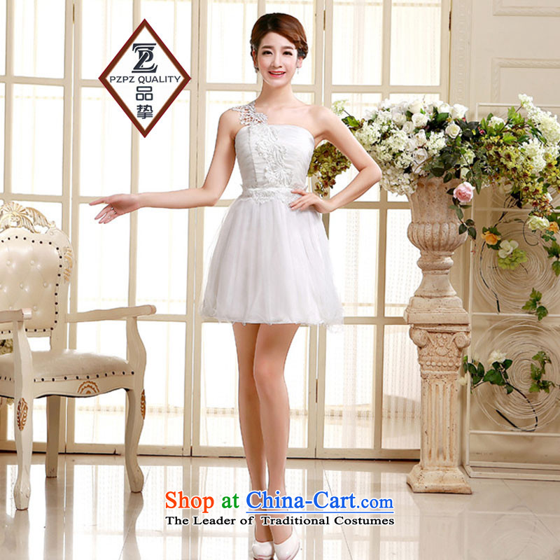 No. of pzpzquality (Shoulder) evening dresses bridesmaid small Dress Short, sister small dress bride bows to small Sau San dress code, champagne color are products of (pzpzquality) , , , shopping on the Internet