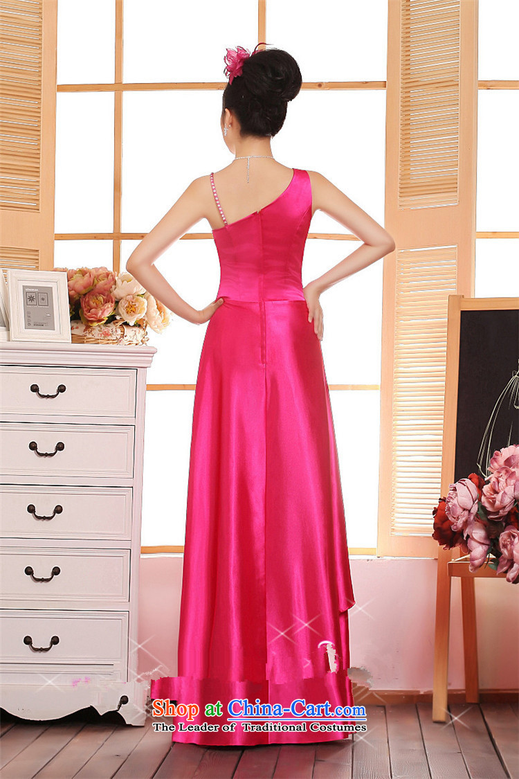 2015 Long dresses HUNNZ stylish shoulder solid color new spring and summer bride wedding dress in red XL serving drink picture, prices, brand platters! The elections are supplied in the national character of distribution, so action, buy now enjoy more preferential! As soon as possible.