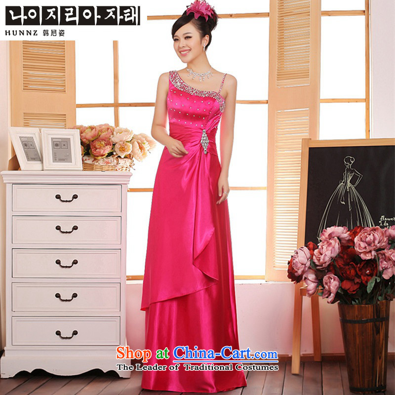 Hannizi 2015 stylish and simple large Sau San bride wedding dress shoulder banquet dinner dress in RED M Won, Gigi Lai (hannizi) , , , shopping on the Internet