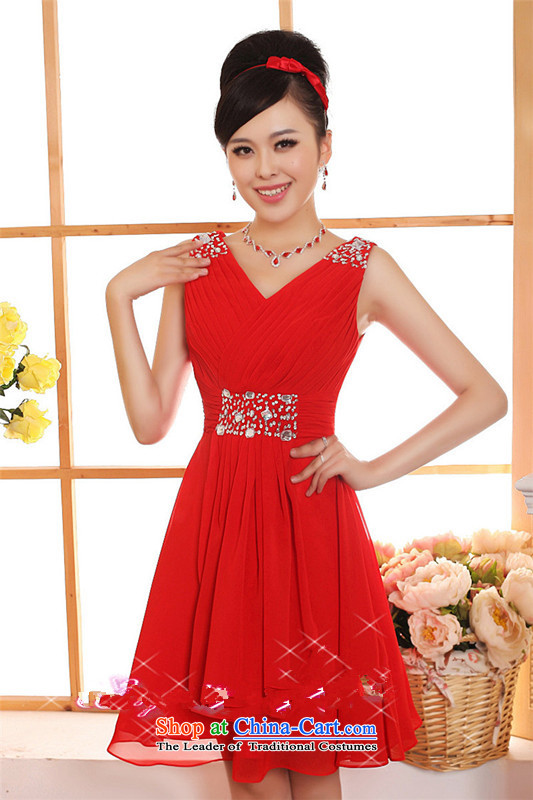 Hannizi 2015 stylish and simple large Sau San bride wedding dress the wedding dress a shoulder RED M image field, prices, brand platters! The elections are supplied in the national character of distribution, so action, buy now enjoy more preferential! As soon as possible.